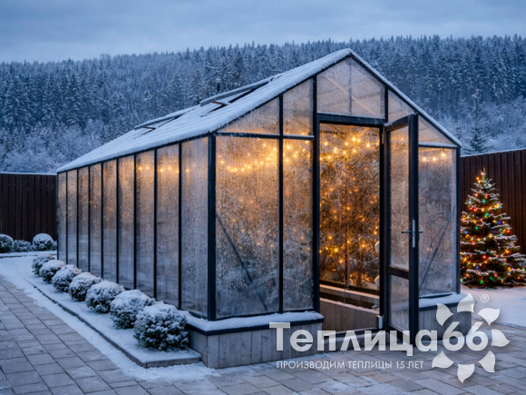 Теплица botanik standard под стекло, ширина 2,8 м